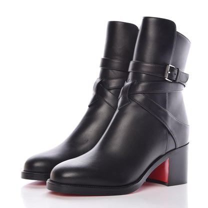 Christian Louboutin Calfskin Karistrap 70 Ankle Boots 34.5 Black 3 of 8