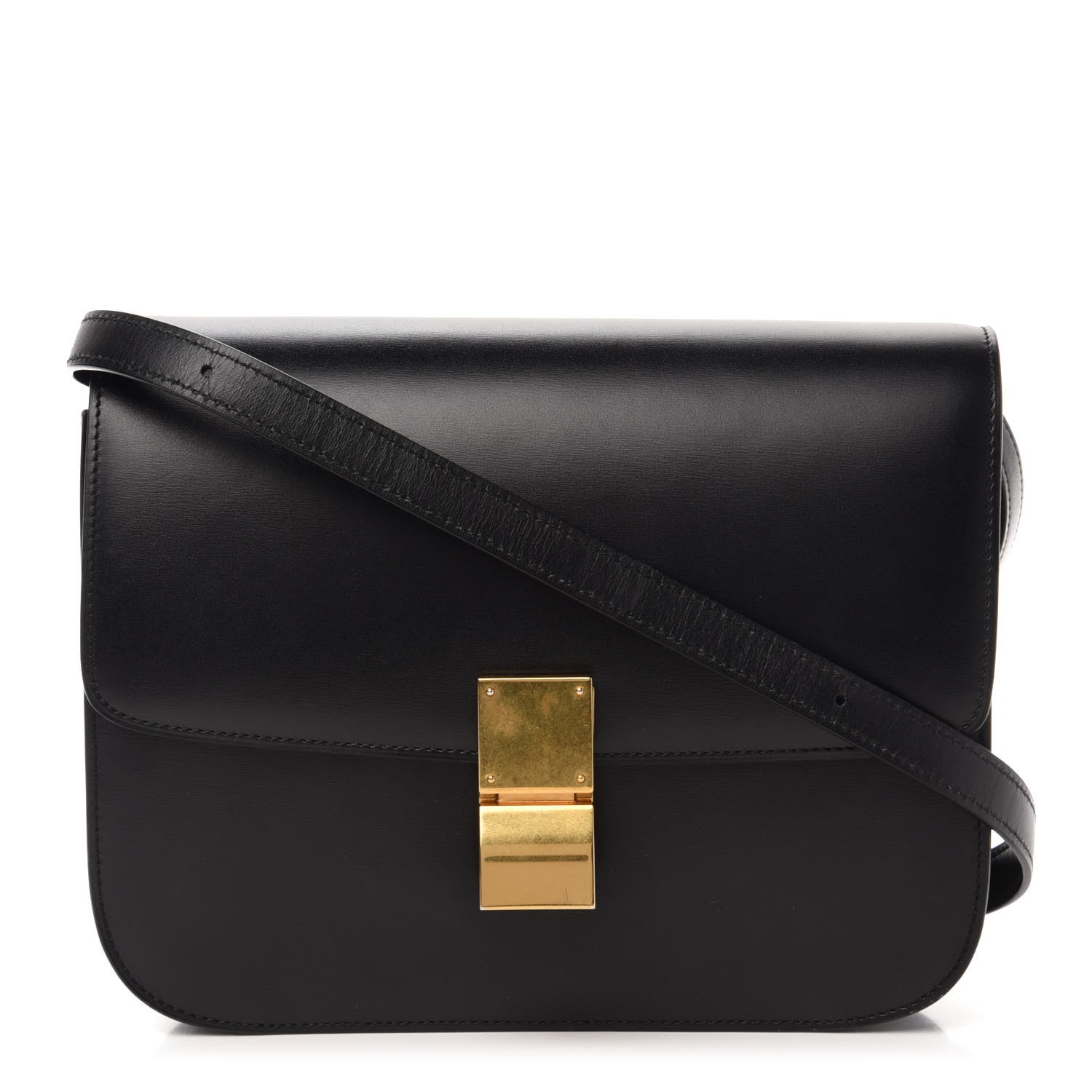 Celine Box Calfskin Medium Classic Box Flap Black 1 of 13
