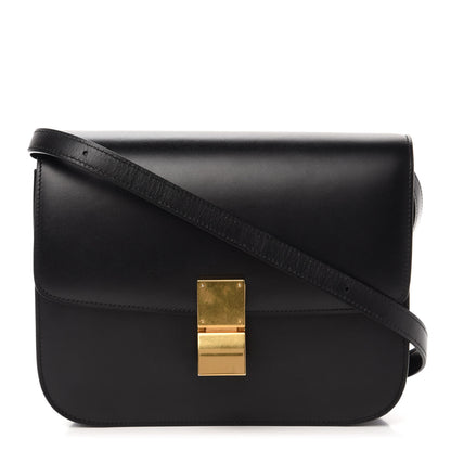 Celine Box Calfskin Medium Classic Box Flap Black 1 of 13