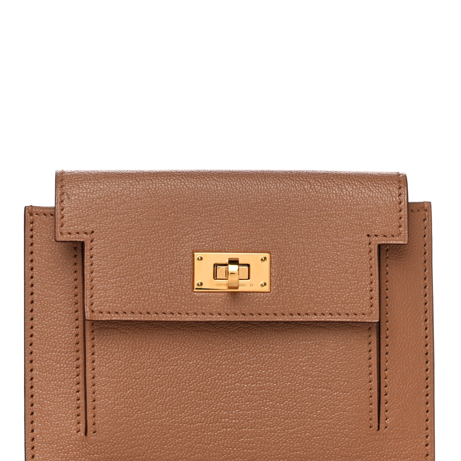 Hermes Chevre Mysore Kelly Pocket Compact Wallet Quebracho 8 of 13