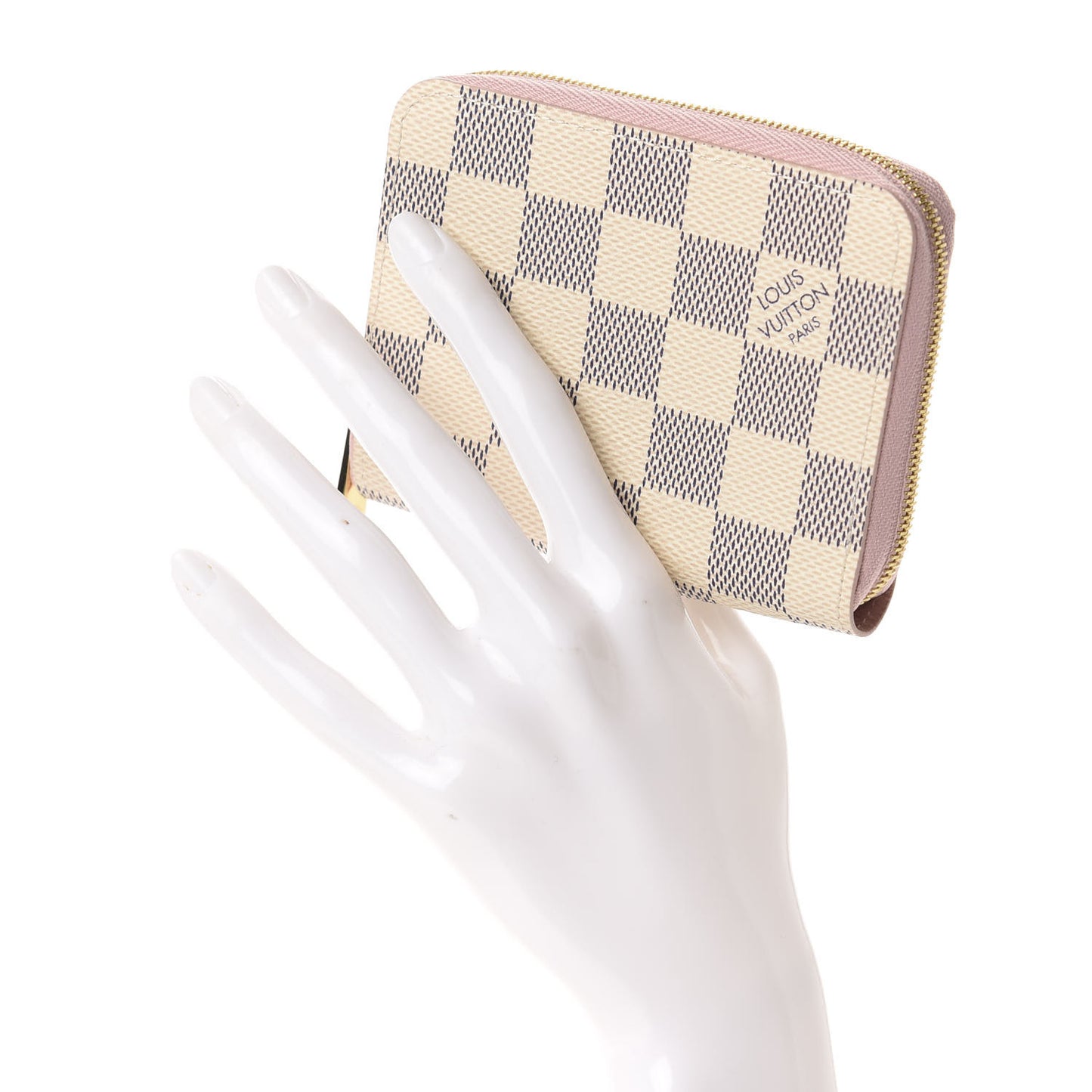 Damier Azur Zippy Coin Purse Rose Ballerine