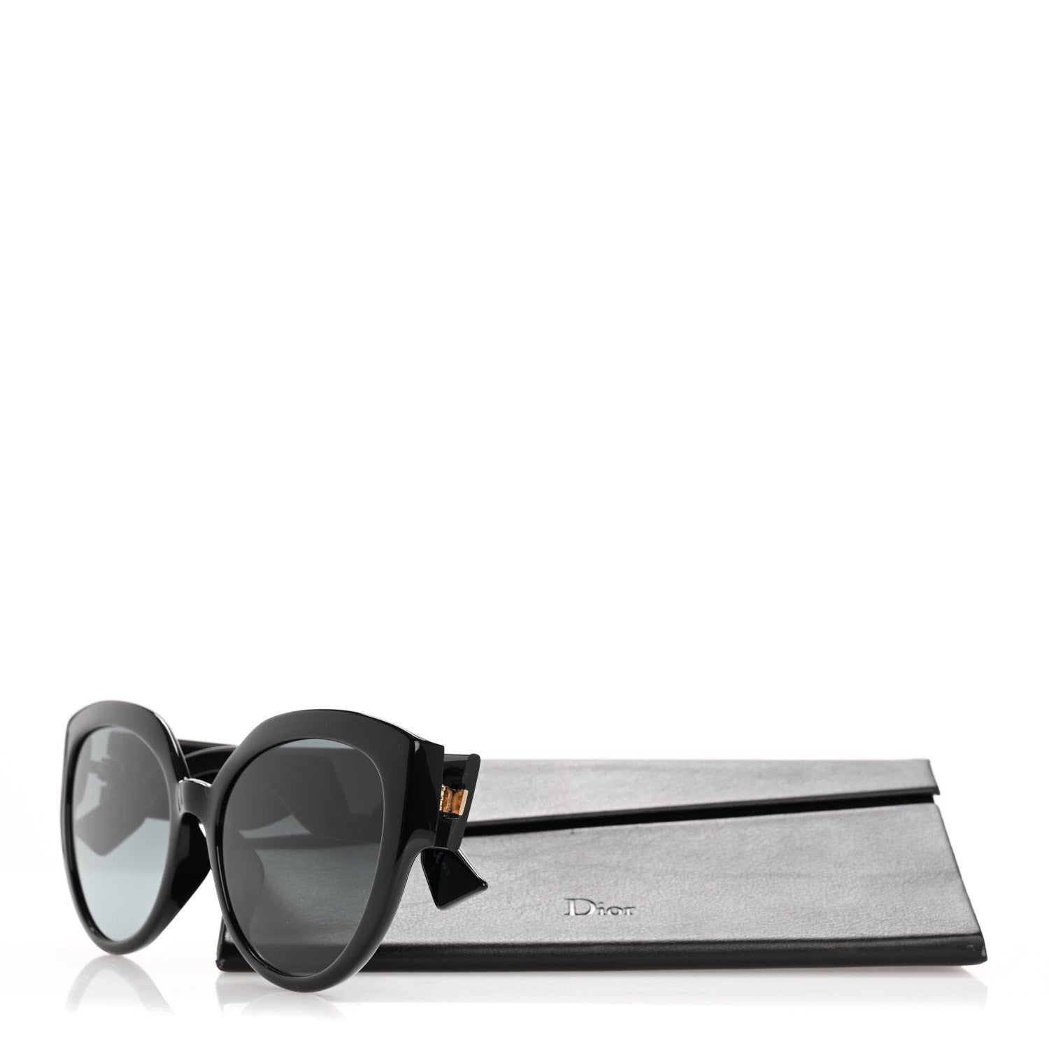 Christian Dior Acetate DDiorF Cat Eye Sunglasses Black 10 of 10