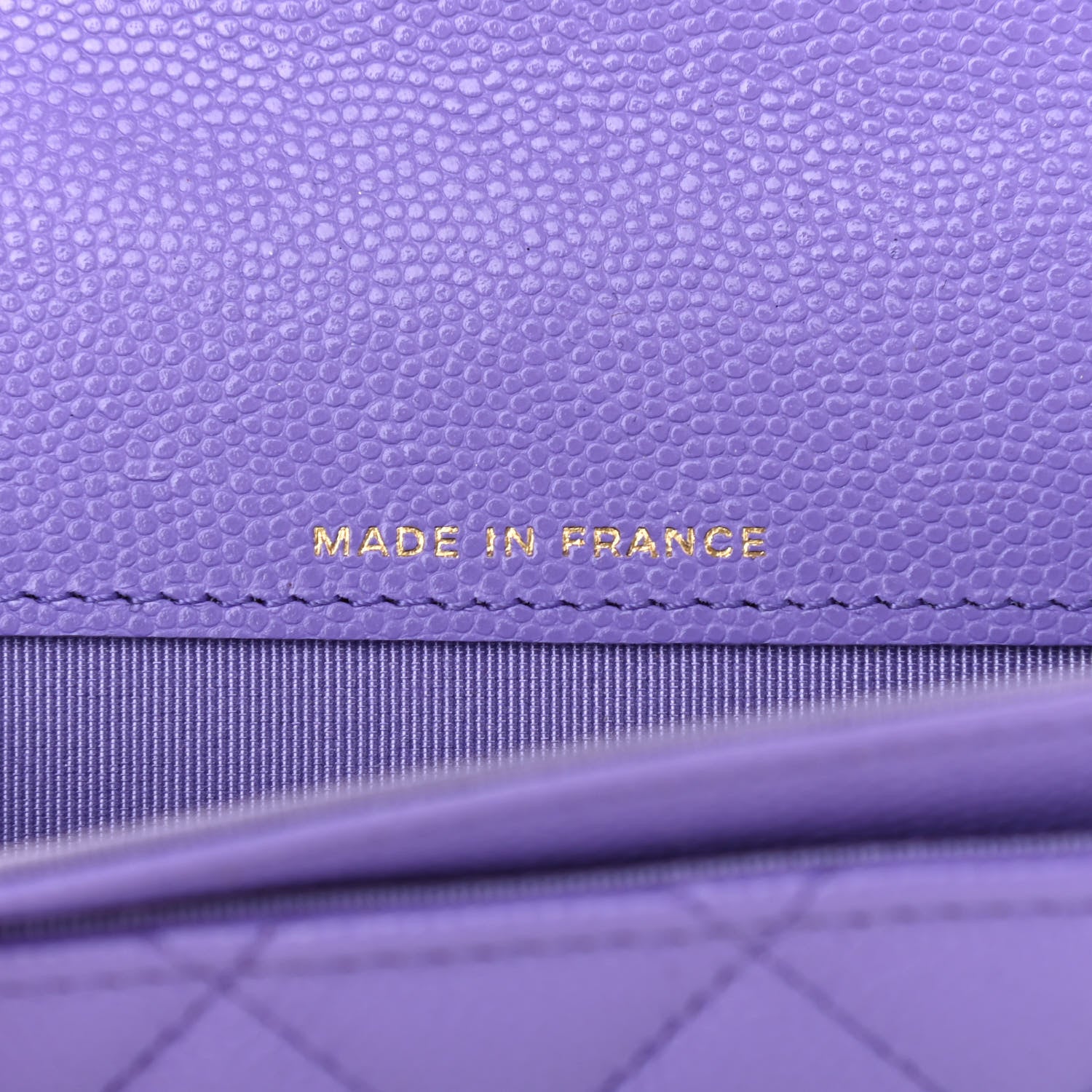 Chanel Caviar Quilted Flap Card Holder Wallet Purple 7 of 8