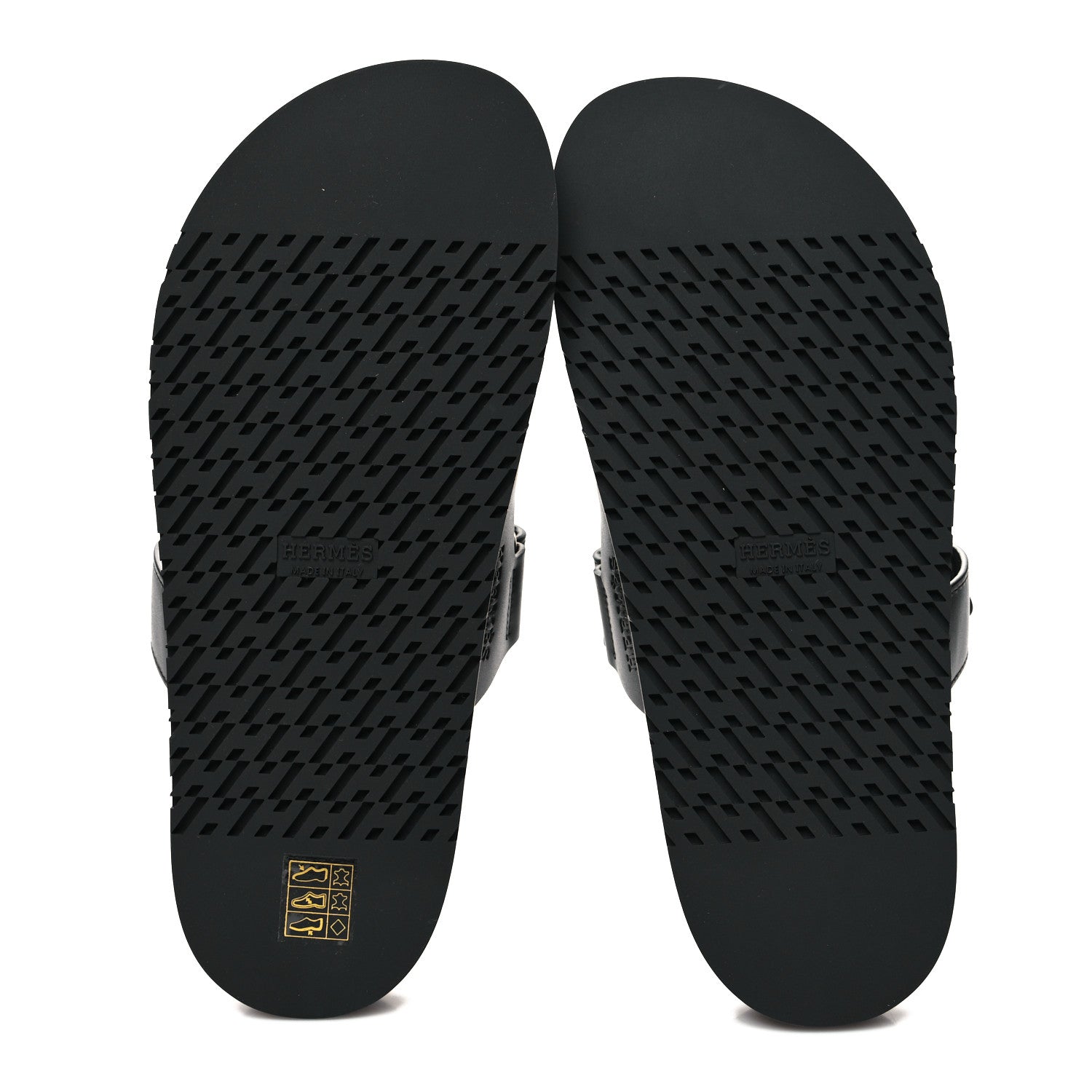 Hermes Calfskin Womens Chypre Sandals 39.5 Black 5 of 9