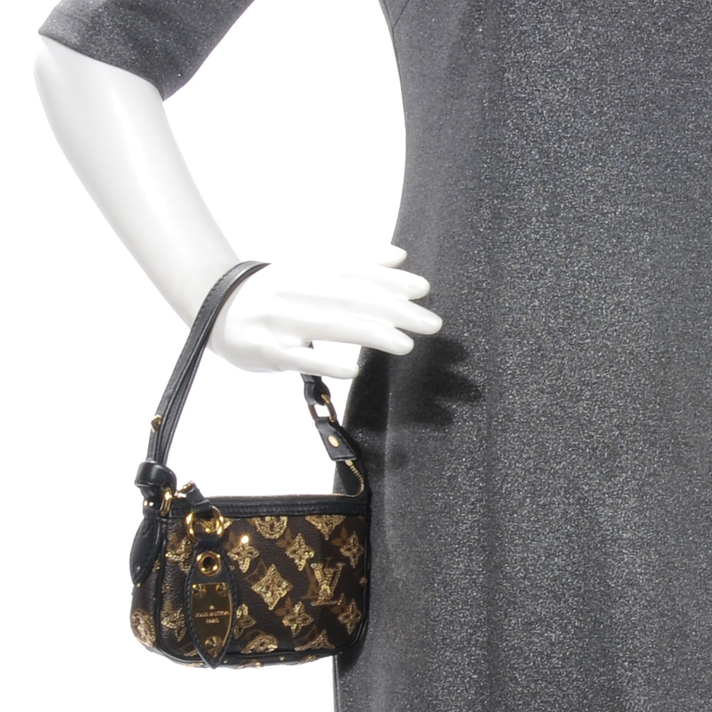 Monogram Sequins Eclipse Mini Pochette Gold