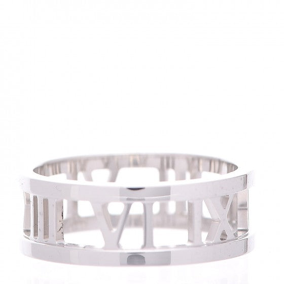 18K White Gold Atlas Open Ring 54.5 7