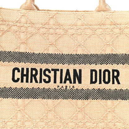 Christian Dior Raffia Cannage Medium Book Tote Natural 8 of 10