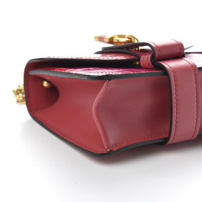 Chloe Calfskin Crocodile Embossed Mini Aby Chain Shoulder Bag Graphic Pink 7 of 11