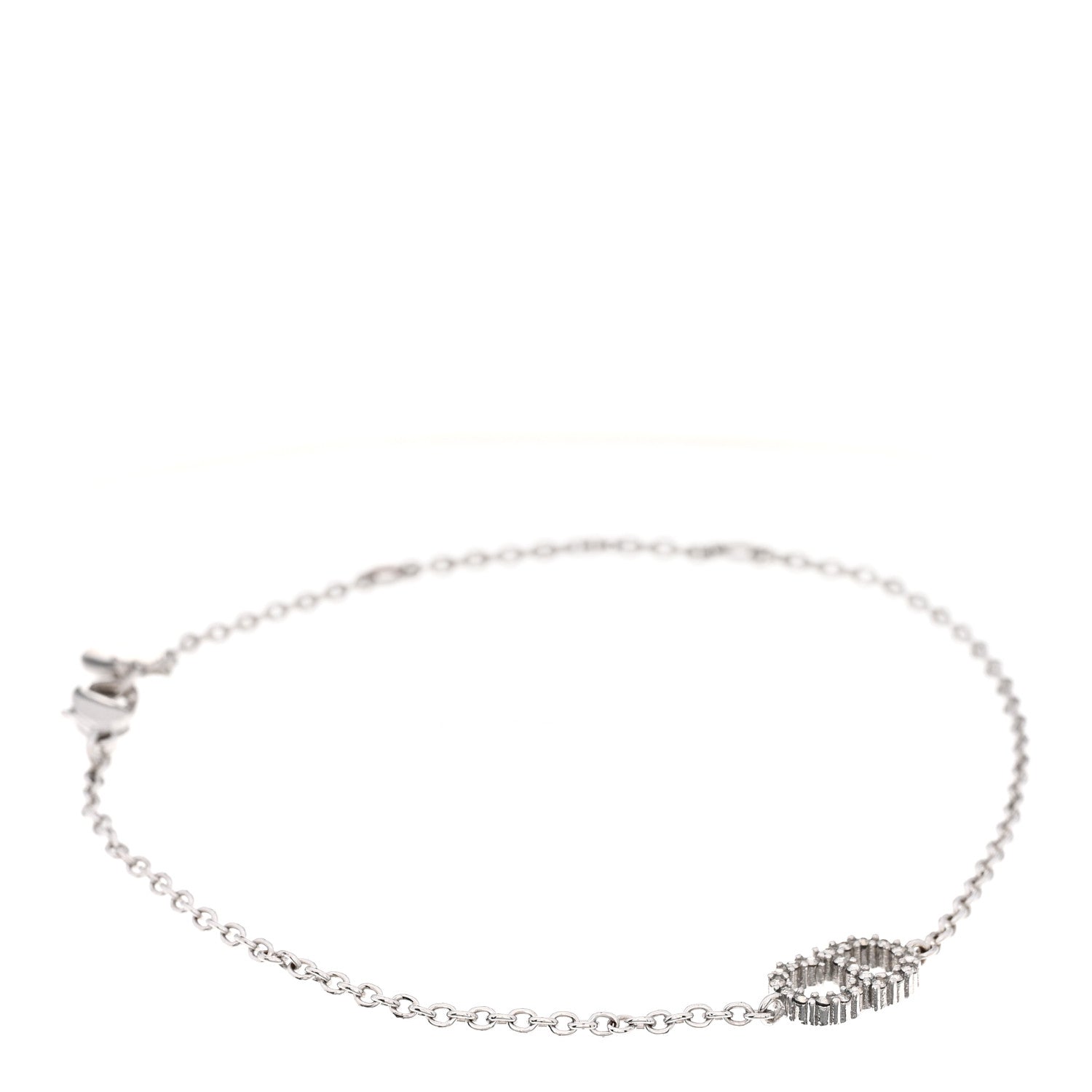 Christian Dior Crystal CD Bracelet Silver 1 of 4