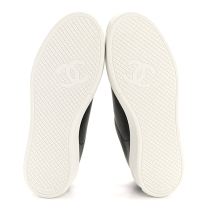 Chanel Calfskin CC Womens Sneakers 36 Black 6 of 9