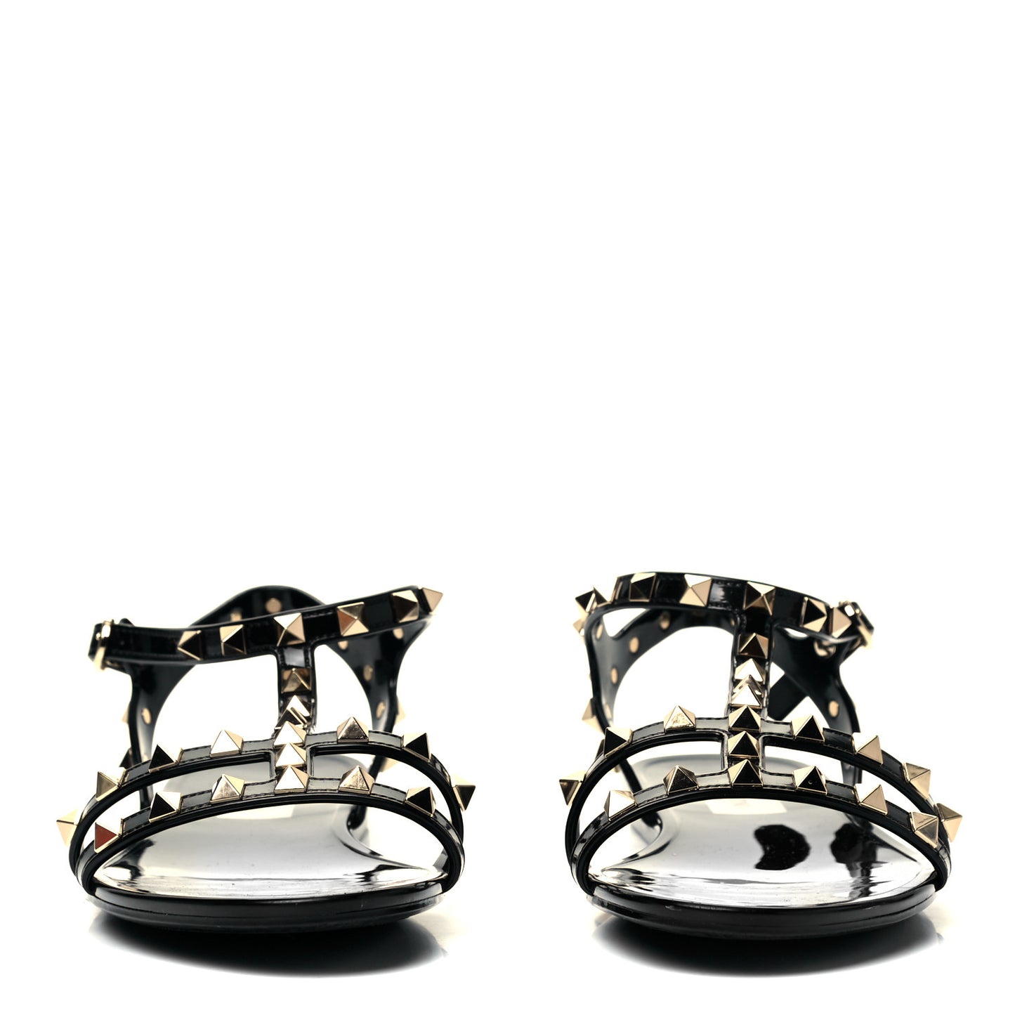 PVC Jelly Rockstud Caged Sandals 38 Black