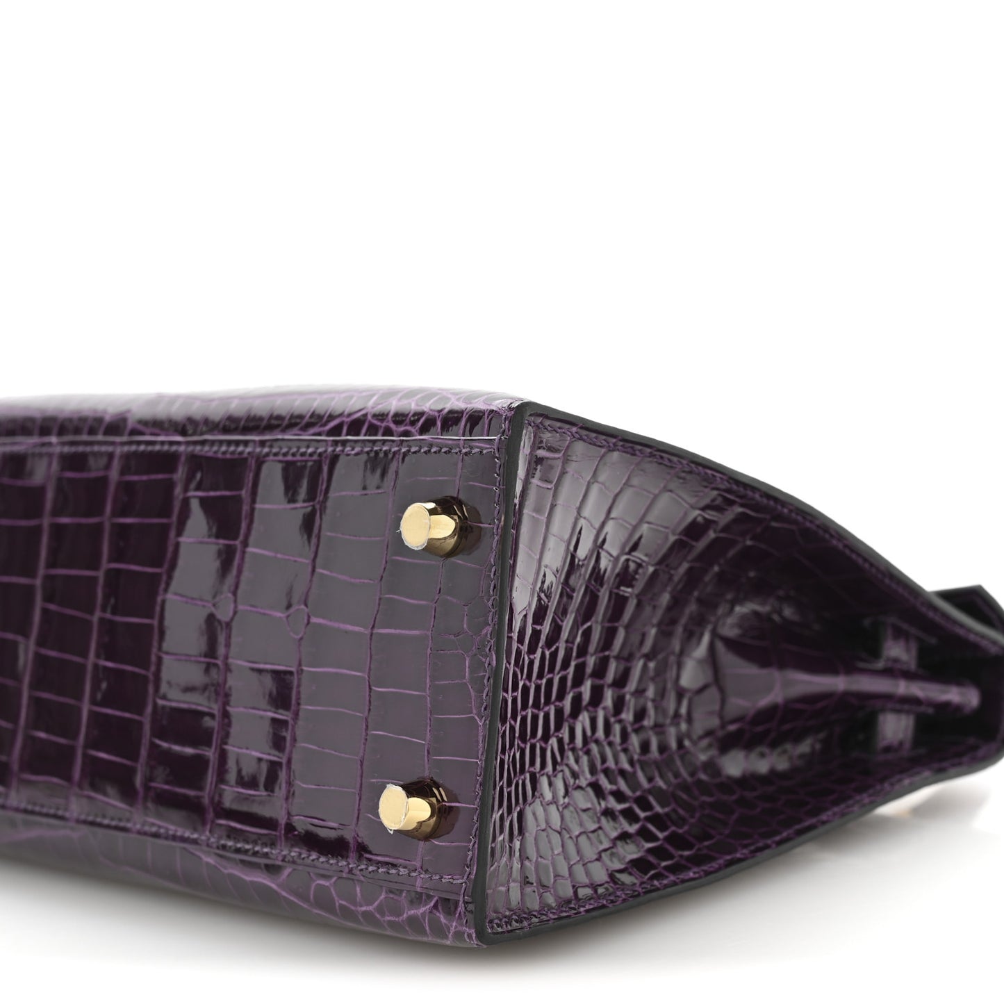 Shiny Porosus Crocodile Kelly Sellier 25 Amethyst