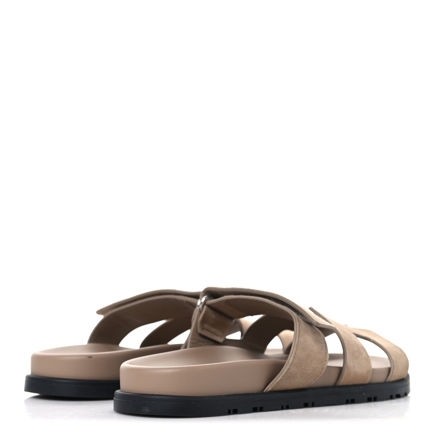 Suede Goatskin Womens Chypre Sandals 37 Beige Argile