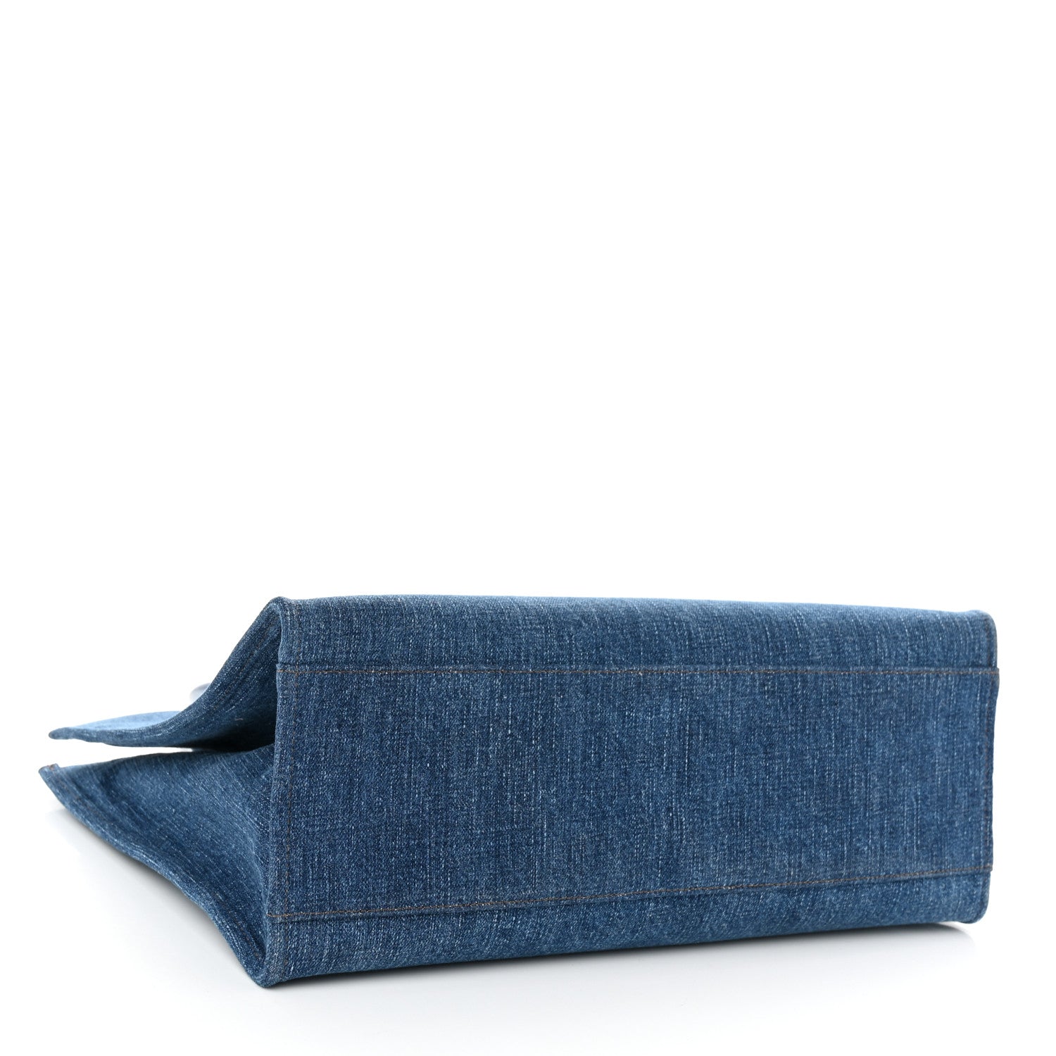 Versace Denim Calfskin La Medusa Tote Bag Blue 4 of 9