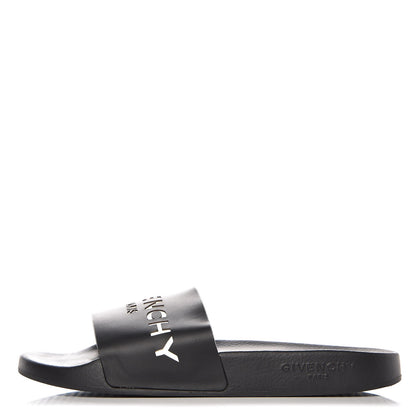 Givenchy Rubber Logo Pool Slide Sandals 39 Black 1 of 10