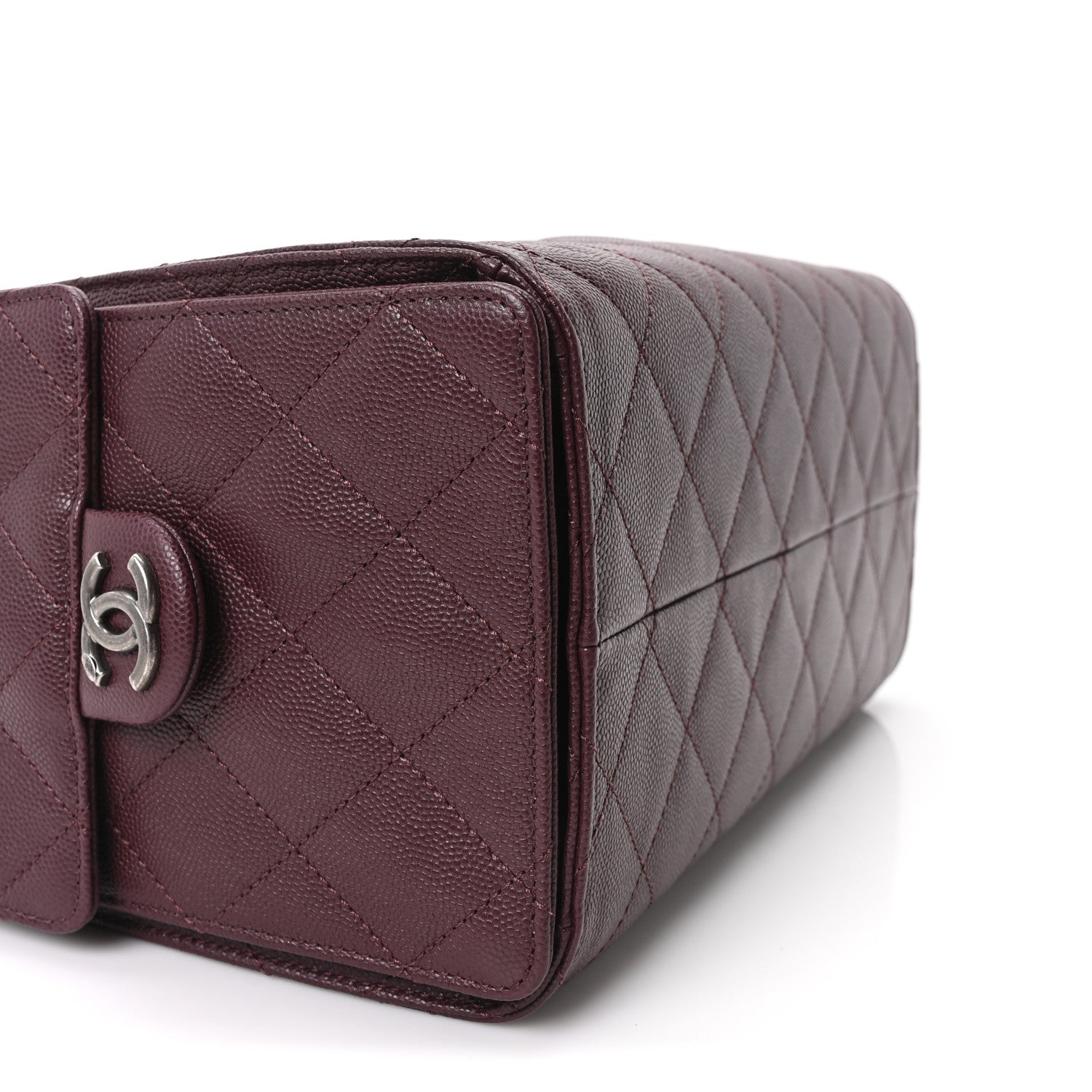 Chanel Caviar Quilted Small Chanel 25 Handbag Dark Burgundy 9 of 10