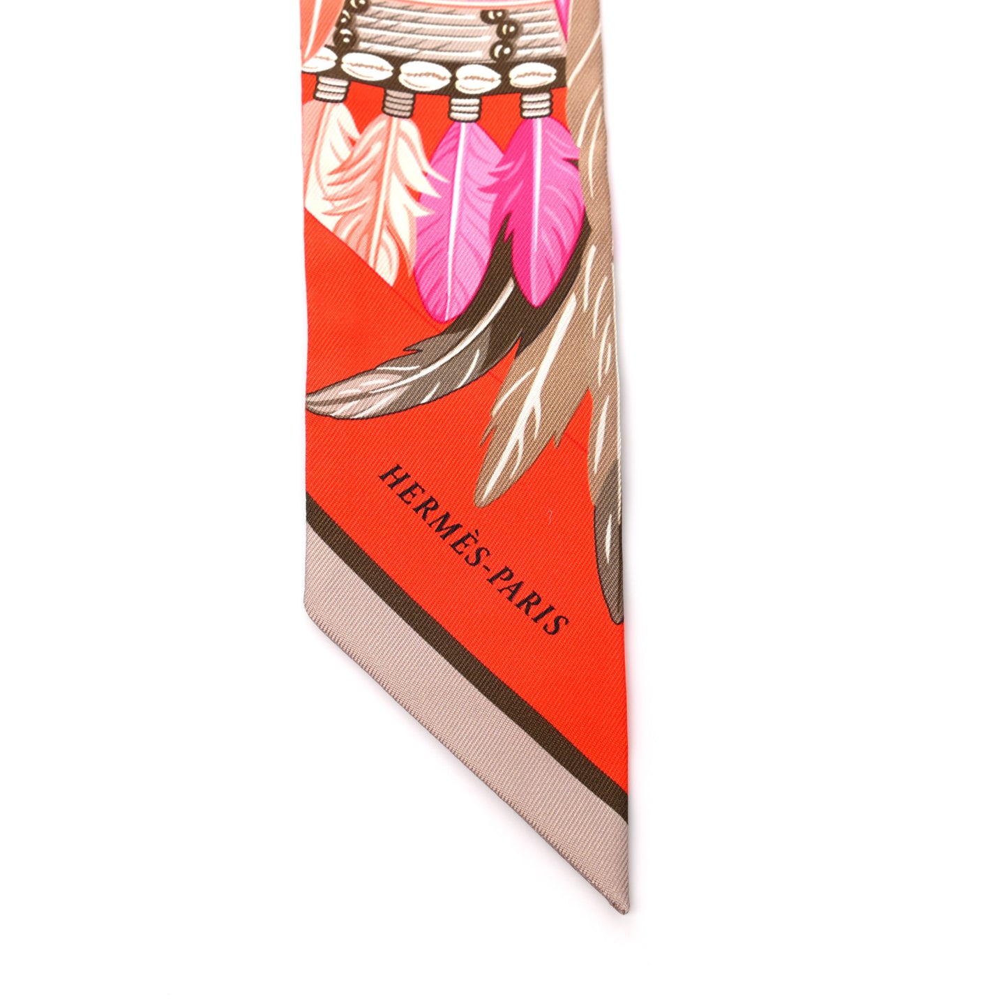 Silk La Danse Pacifique Twilly Orange Fuchsia Kaki