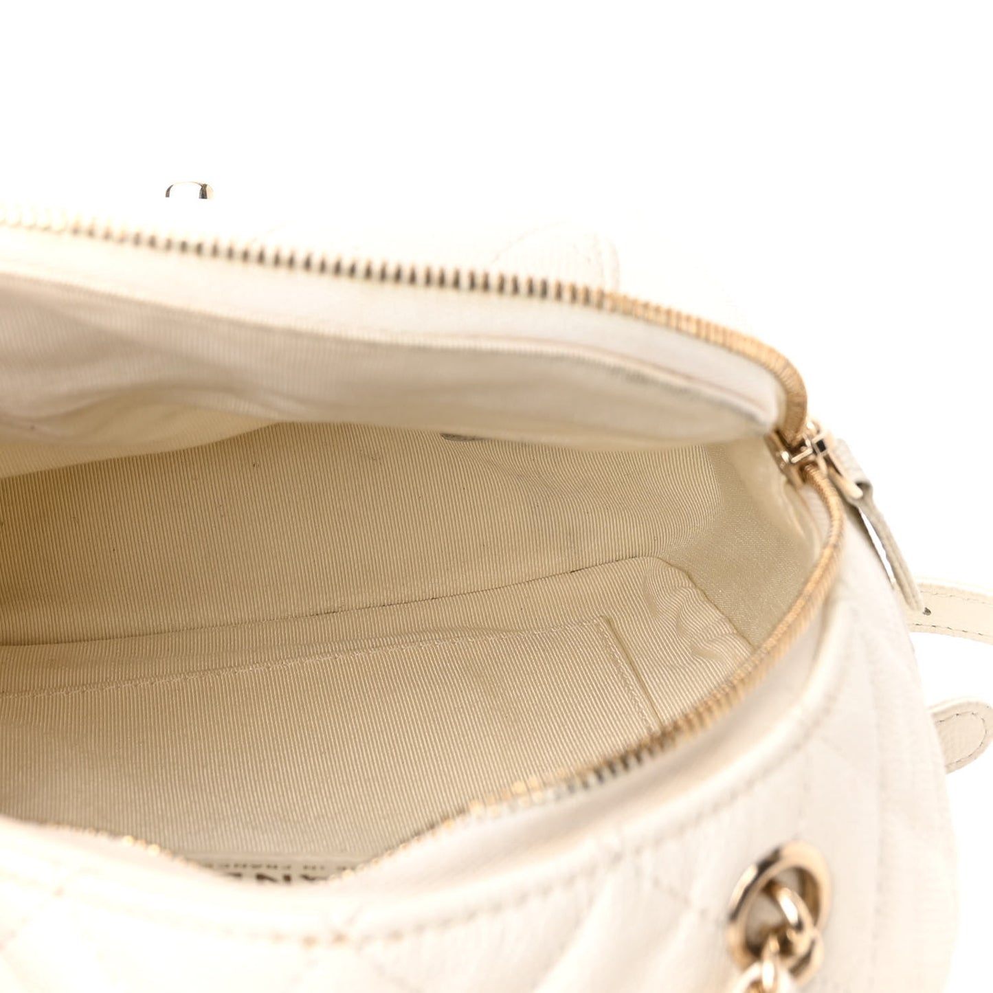 Caviar Quilted Small CC Day Backpack White