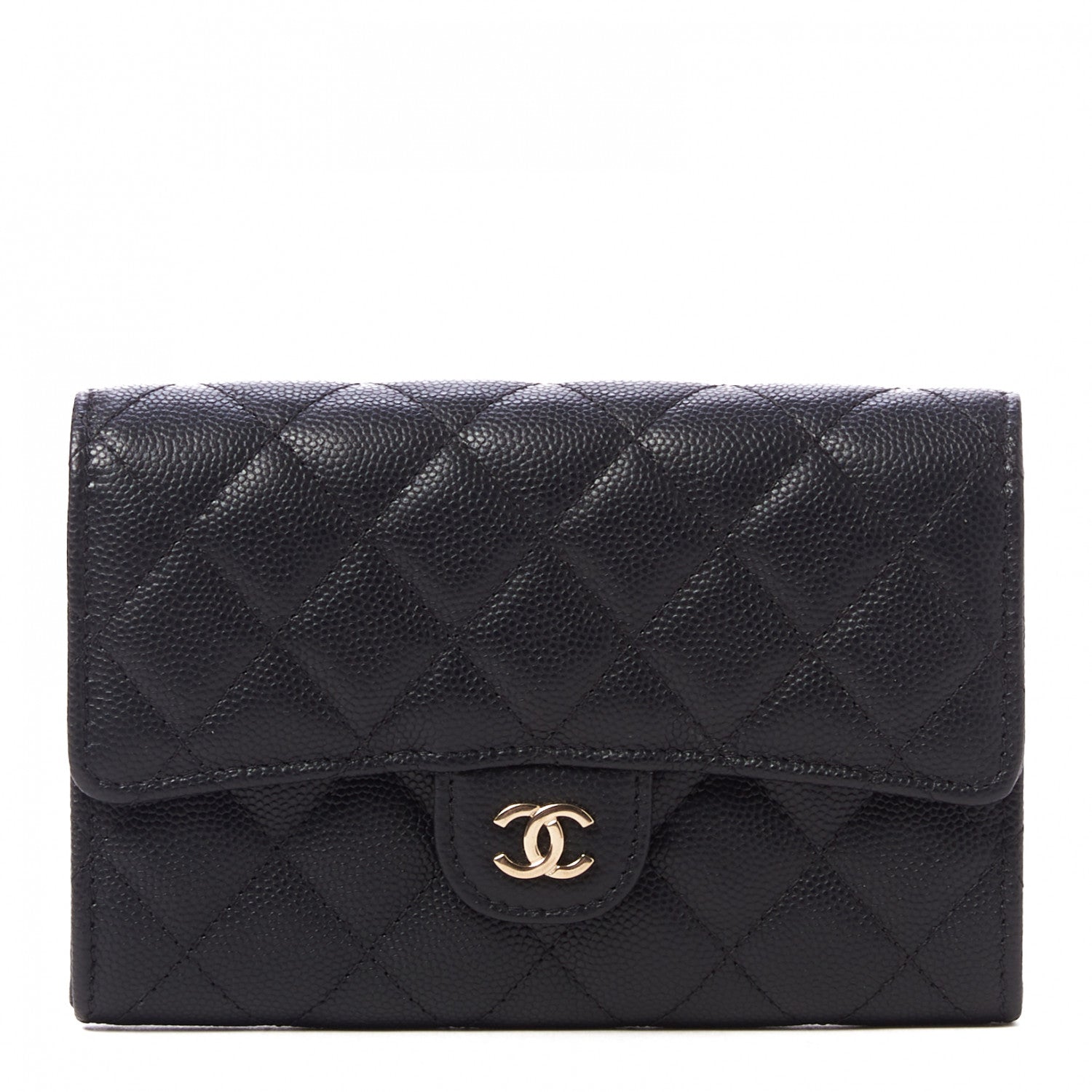 Chanel Caviar Quilted Medium Flap Wallet Black 1 of 9