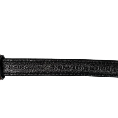 Gucci Moon Calfskin Nickel Interlocking G 20mm Belt 85 34 Brown 3 of 4