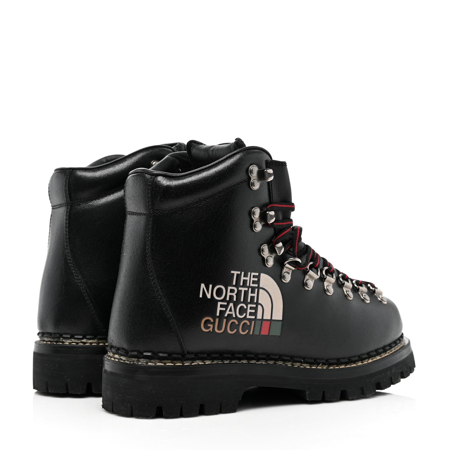X THE NORTH FACE Calfskin Womens Hiking Ankle Boots 38 Black