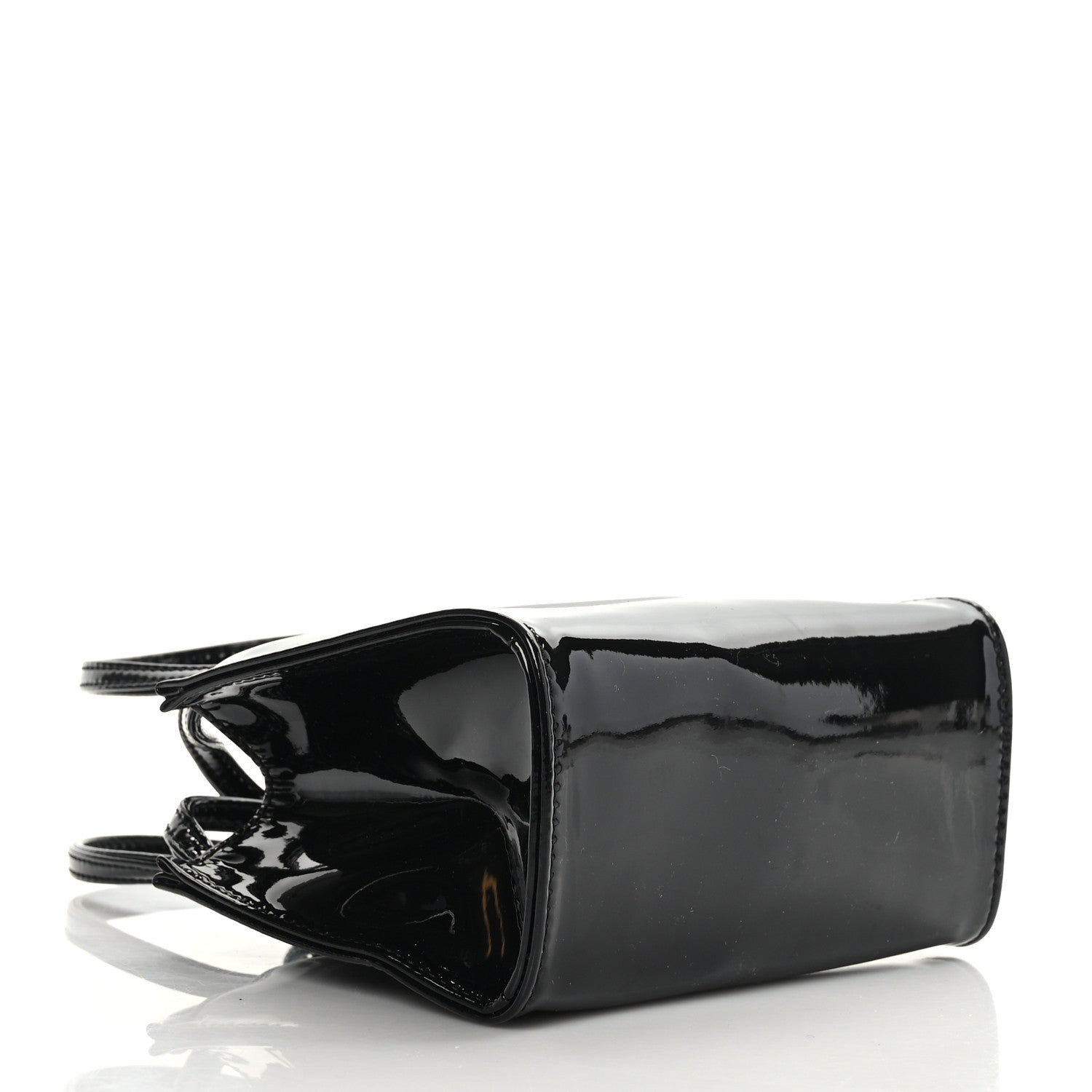 Telfar Patent Vegan Leather Small Shopping Bag Black 3 of 7