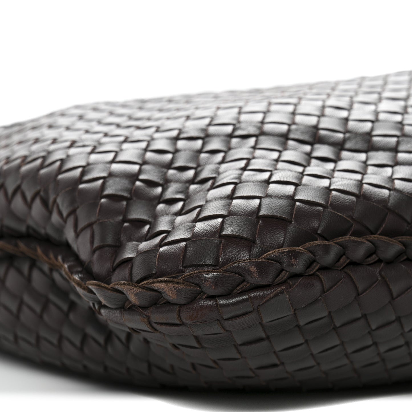 Nappa Intrecciato Medium Veneta Hobo Ebano