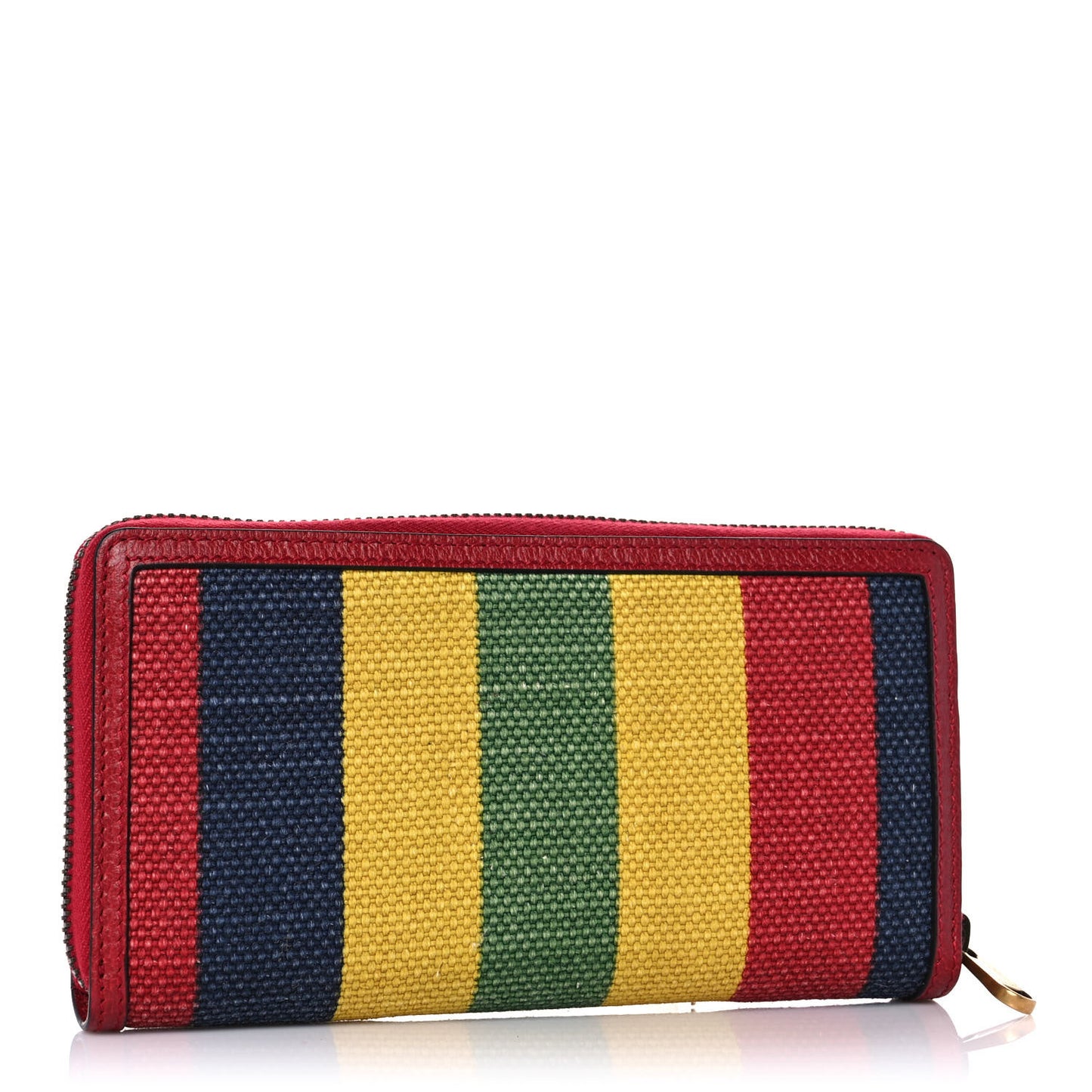 Canvas Marley Stripe Script Logo Gucci 100 Zip Around Wallet Multicolor