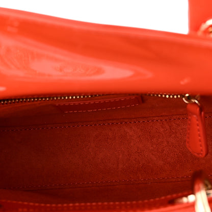 Christian Dior Patent Cannage Mini Lady Dior Orange 5 of 10