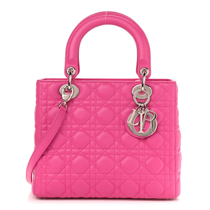 Christian Dior Lambskin Cannage Medium Lady Dior Pink 1 of 10
