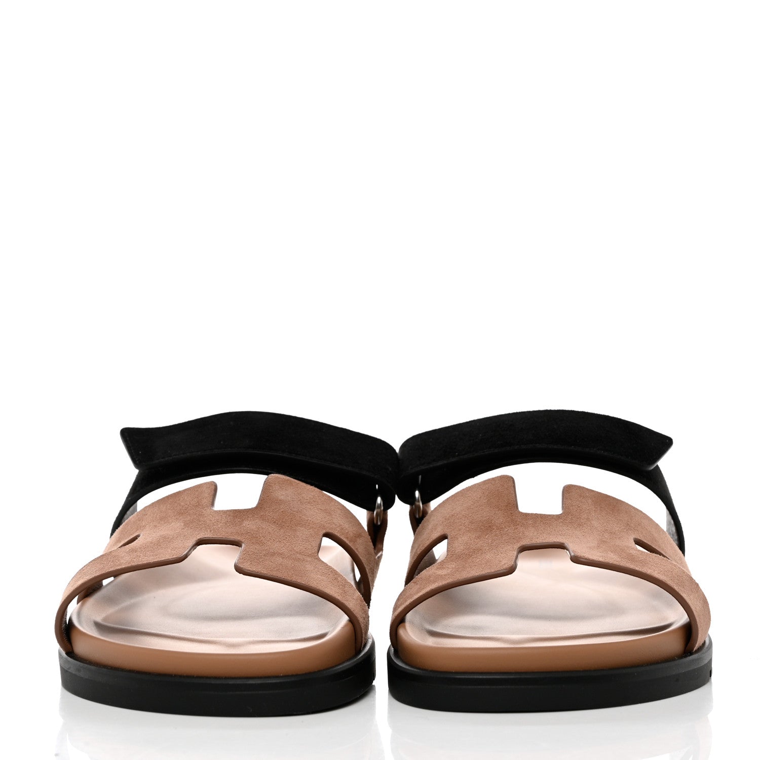 Hermes Suede Goatskin Womens Chypre Sandals 38 2 of 9