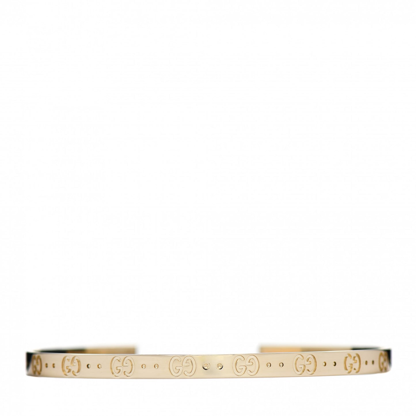 18K Yellow Gold Icon Cuff Bracelet
