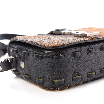Saint Laurent Calfskin Hair Monogram Crossbody Bag Black 5 of 8