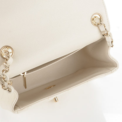 Chanel Caviar Quilted Mini Square Flap White 5 of 6