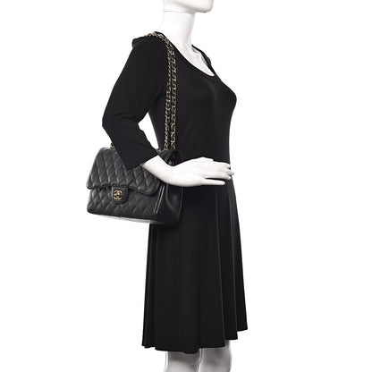 Chanel Caviar Quilted Jumbo Double Flap Black 2 of 17