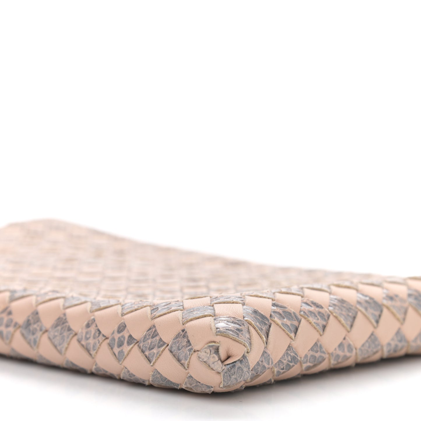 Nappa Ayers Intrecciato Biletto Chain Crossbody Flamingo