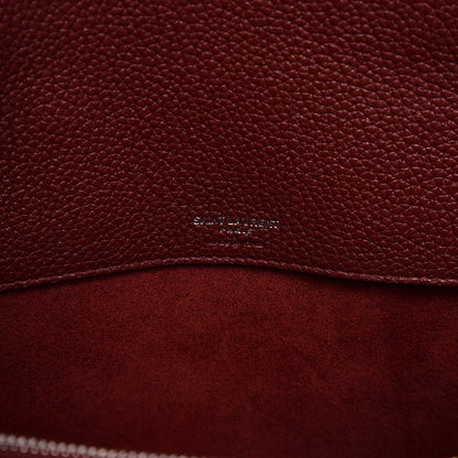 Saint Laurent Grained Calfskin Small Supple Sac De Jour Dark Pallisandre 8 of 11