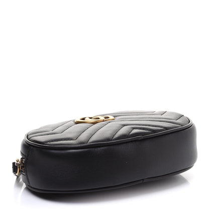 Gucci Calfskin Matelasse GG Marmont Belt Bag 95 38 Black 7 of 20