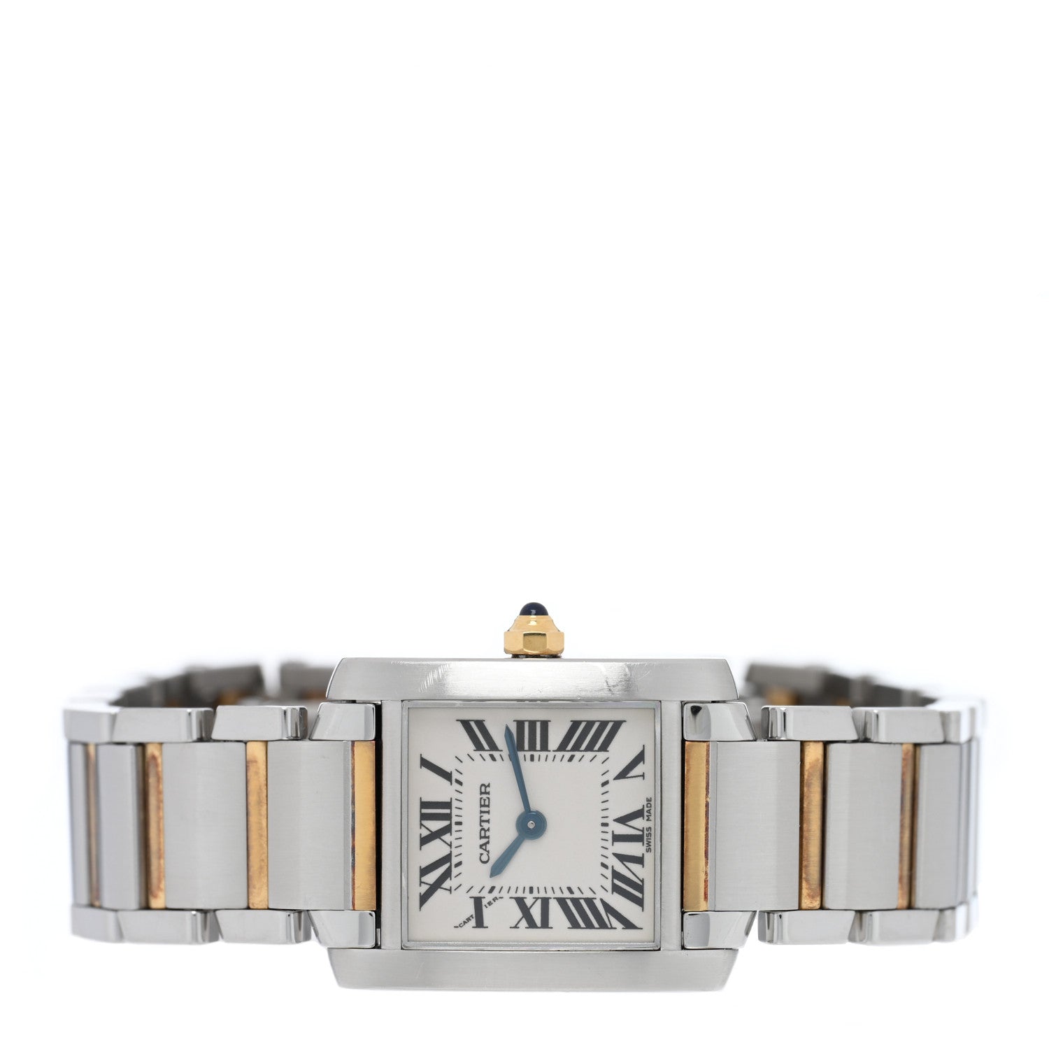 Cartier Stainless Steel 18K Yellow Gold 20mm Tank Francaise Quartz Watch 2 of 4
