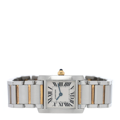 Cartier Stainless Steel 18K Yellow Gold 20mm Tank Francaise Quartz Watch 2 of 4