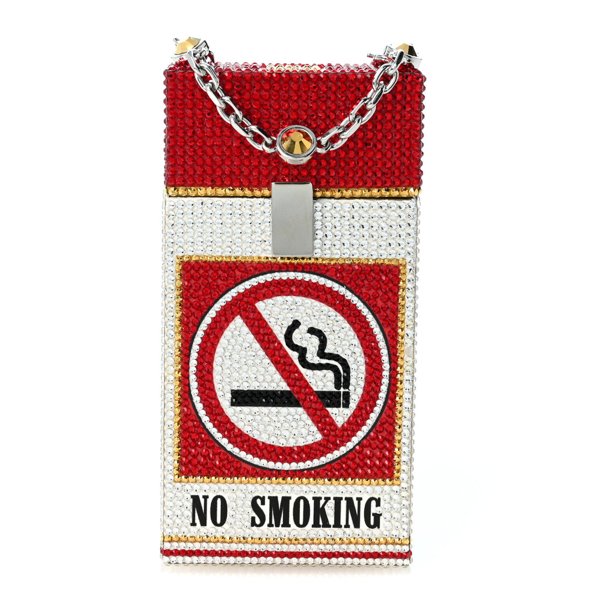 Judith Leiber Crystal Le Case No Smoking Minaudiere Box 1 of 13