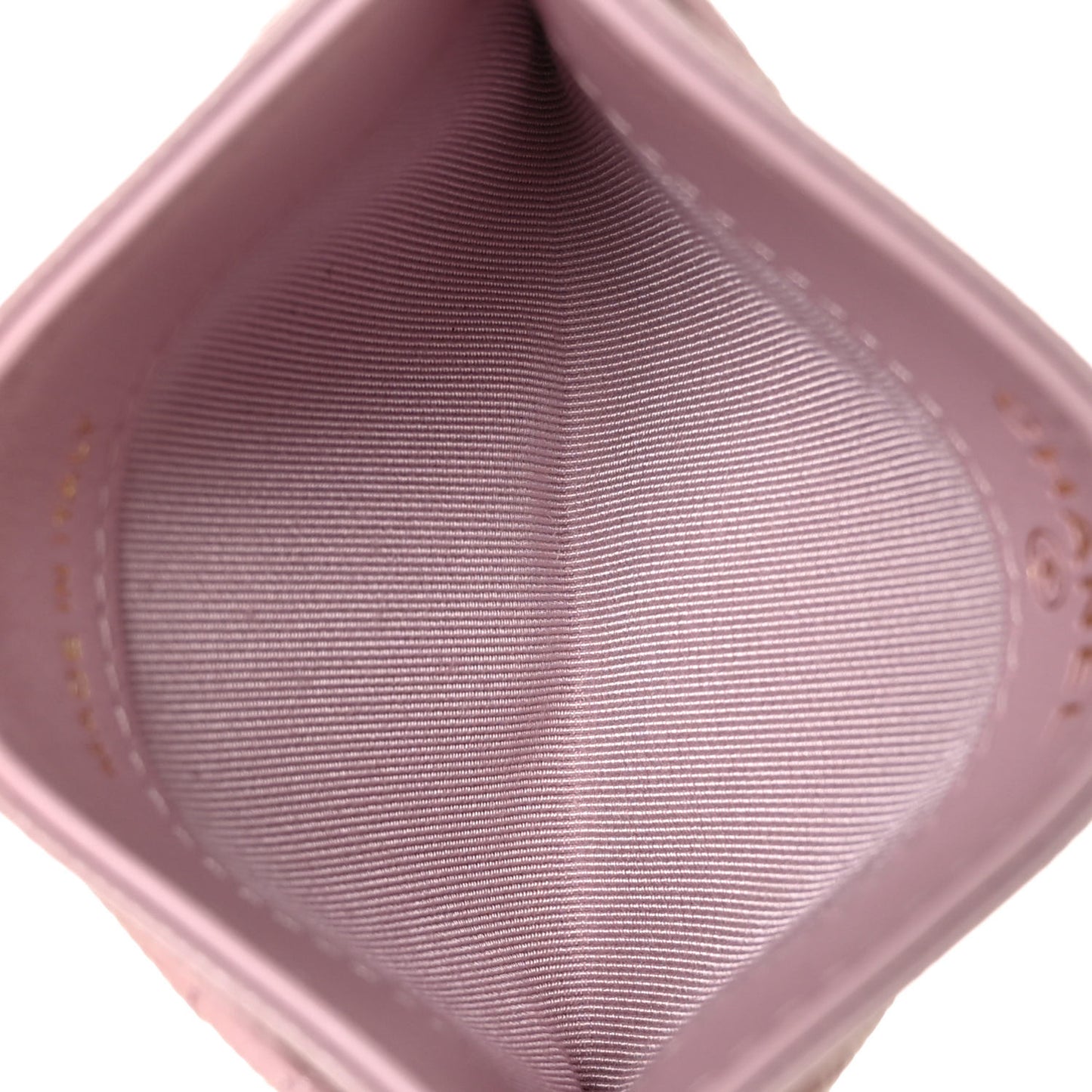 Caviar Quilted Card Holder Light Pink