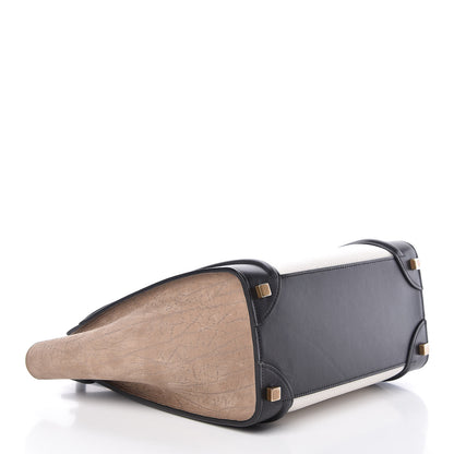 Celine Bullhide Calfskin Grained Nubuck Micro Tri-Color Luggage Khaki 4 of 9