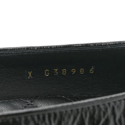 Chanel Lambskin Patent Calfskin Cap Toe Ankle Chain Ballerina Flats 39 Black 8 of 9