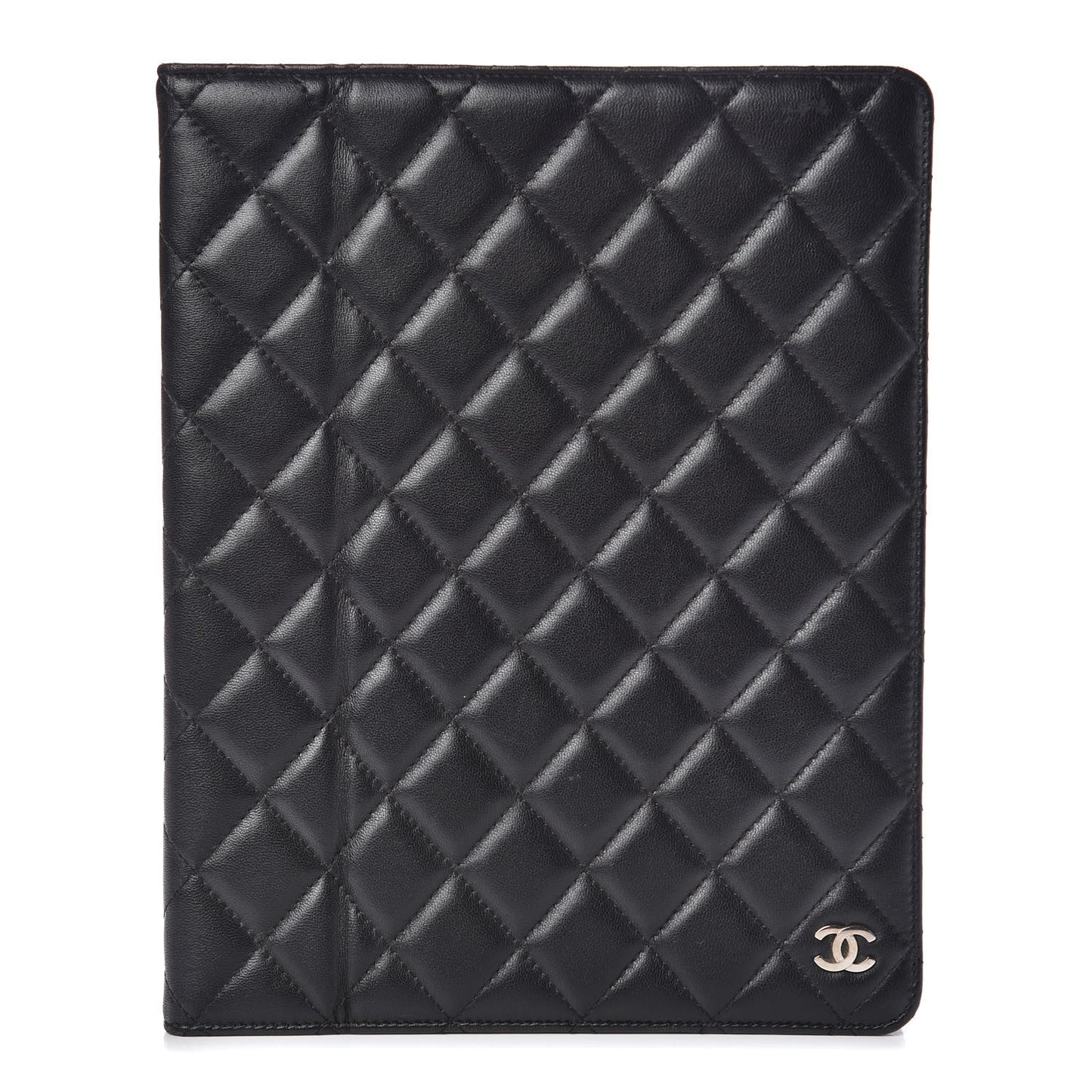 Lambskin Quilted iPad Case Black