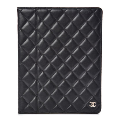 Chanel Lambskin Quilted iPad Case Black 1 of 9