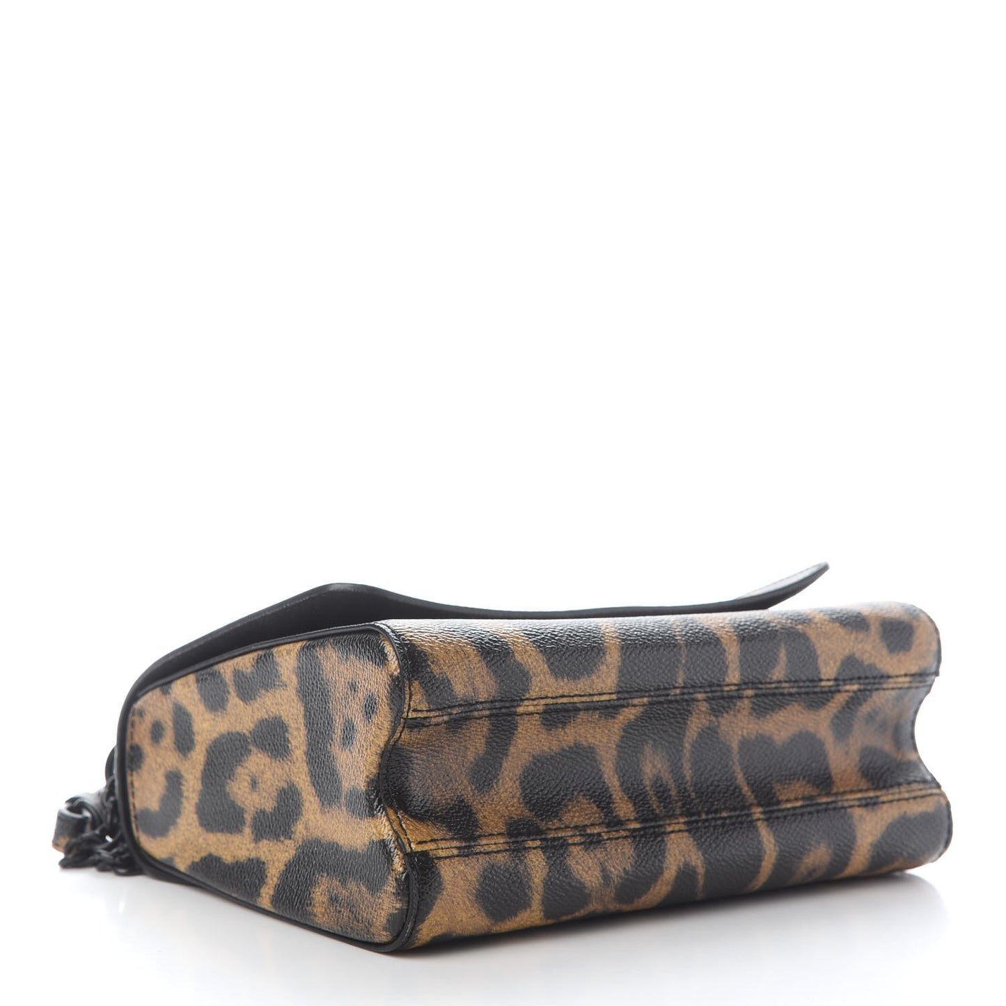 Calfskin Wild Animal Print Twist Shoulder Bag MM