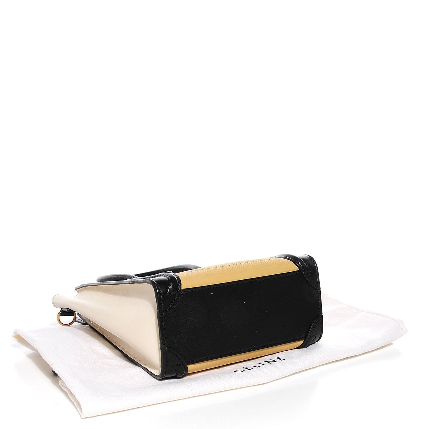 Smooth and Velluto Calfskin Nano Tri-Color Luggage Vanilla