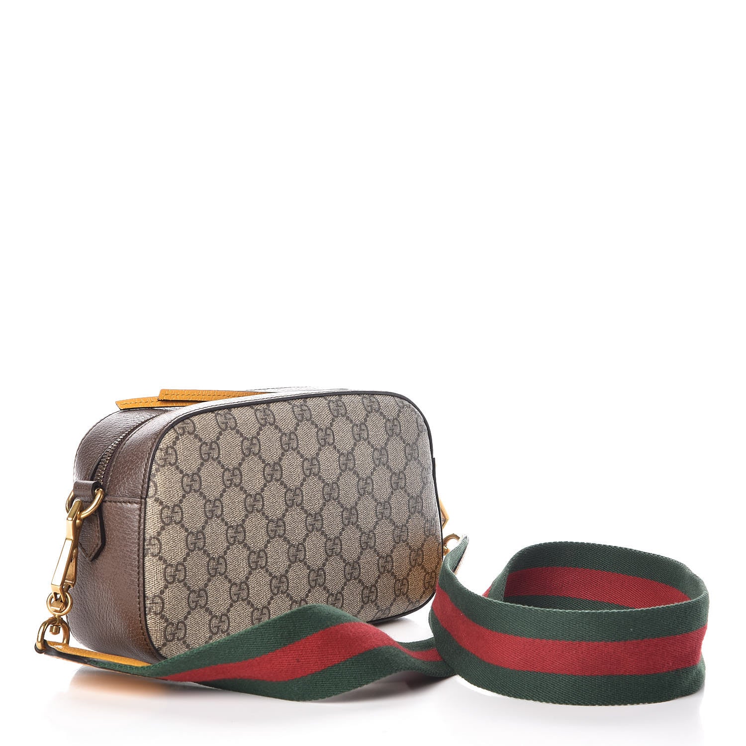 Gucci GG Supreme Monogram Web Neo Vintage Shoulder Bag Beige New Acero Crop 3 of 9