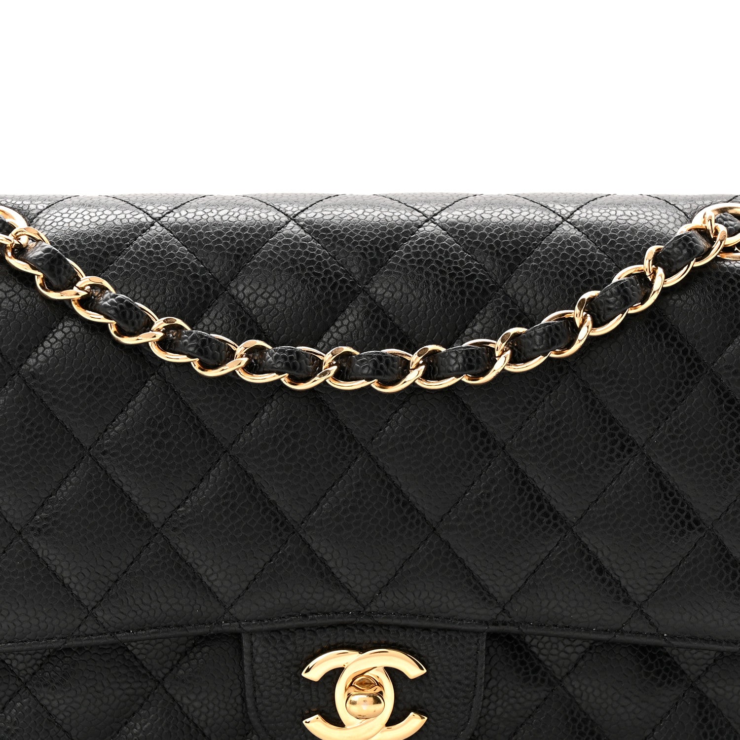 Chanel Caviar Quilted Medium Double Flap Black 8 of 11